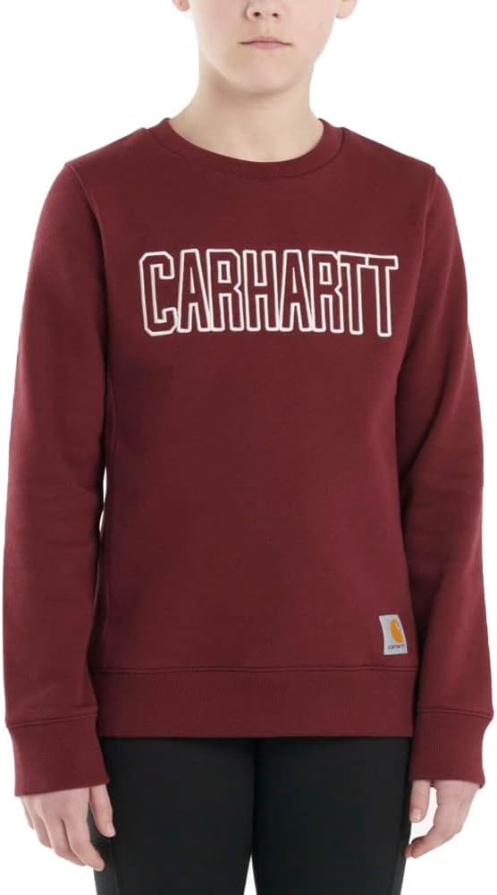 Carhartt Kid's CA9903 Long-Sleeve Crewneck Sweatshirt - Girls