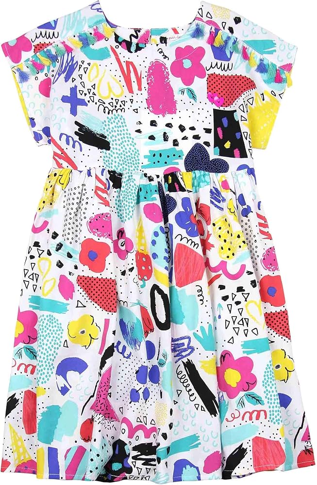 Deux par Deux Girls' Printed Dress The Artist!, Sizes 3-12