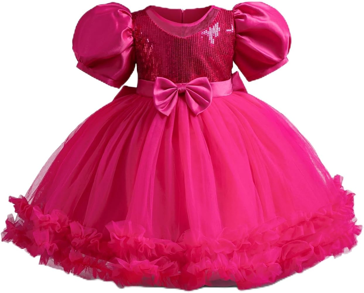 NNJXD Baby Girl Princess Dress Bowknot Sequins Dresses