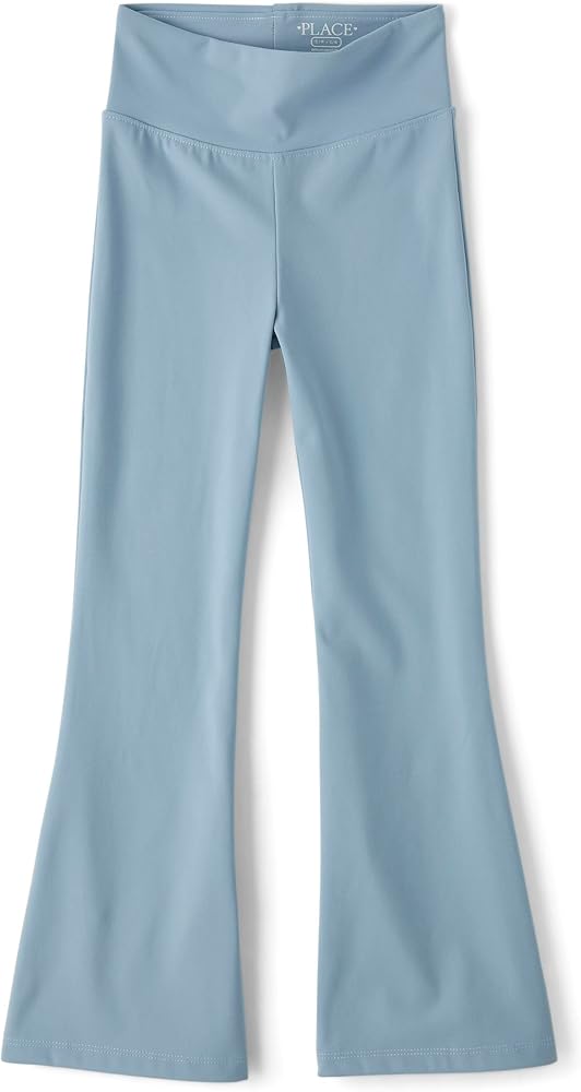 The Children's Place Girls' Flare Legging Pants, Soft Blue