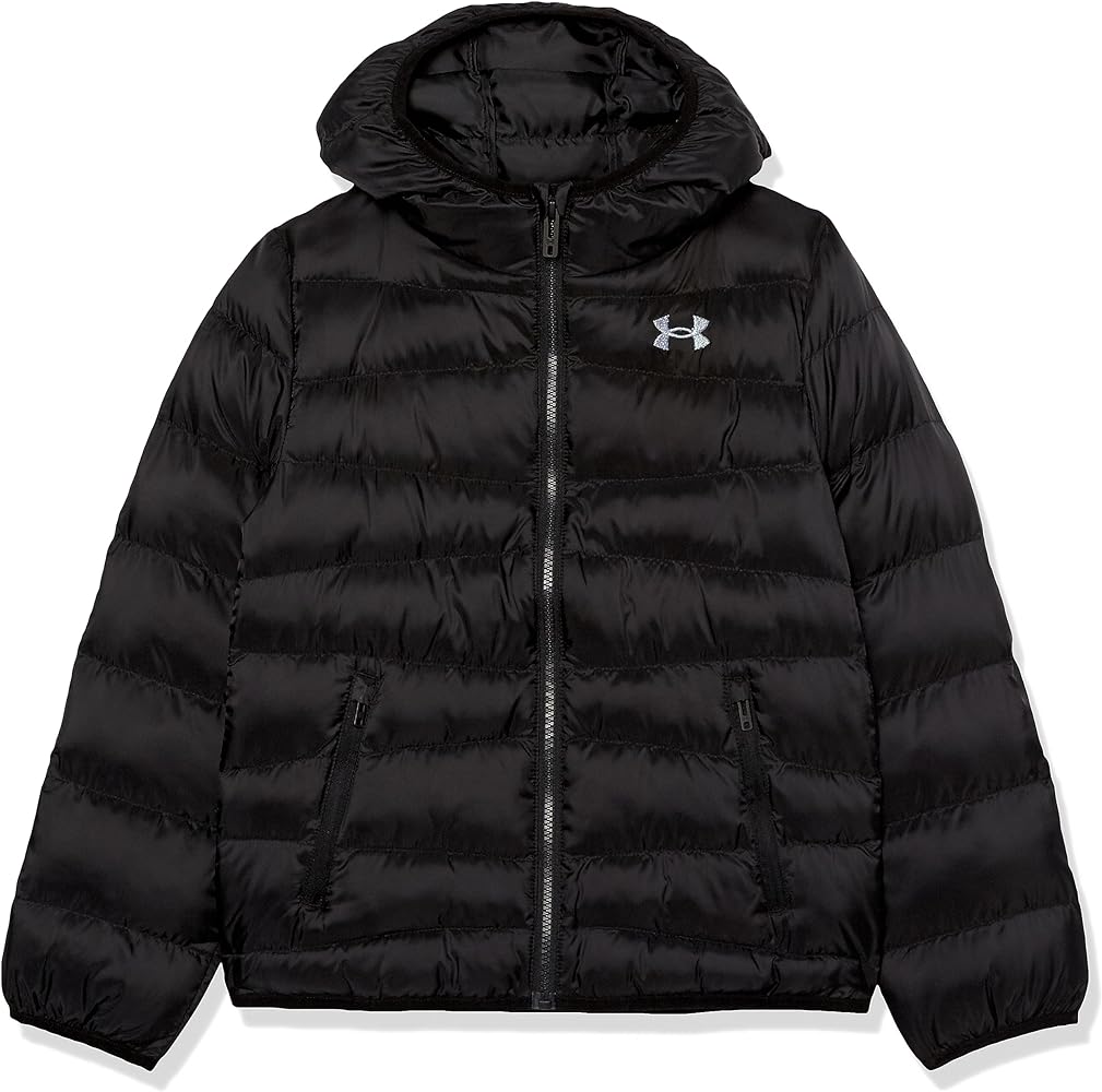 Under Armour Girls' Prime Puffer, Front Pockets & Hooded Back, Lightweight & Water Repellant