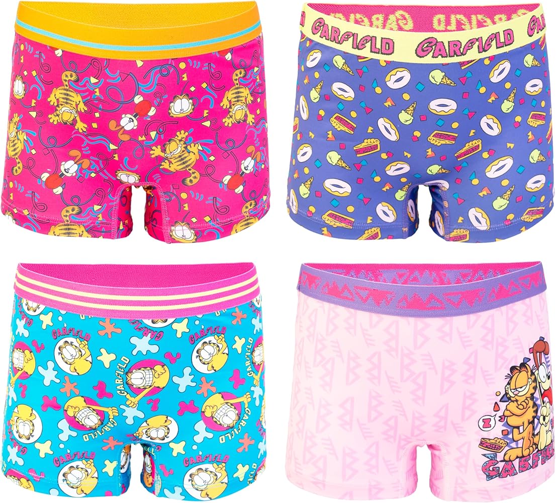 Nickelodeon Girls' Garfield & Odie Exclusive Underwear Panties and 4-pk Shorts Sizes 4, 6, 8 & 10