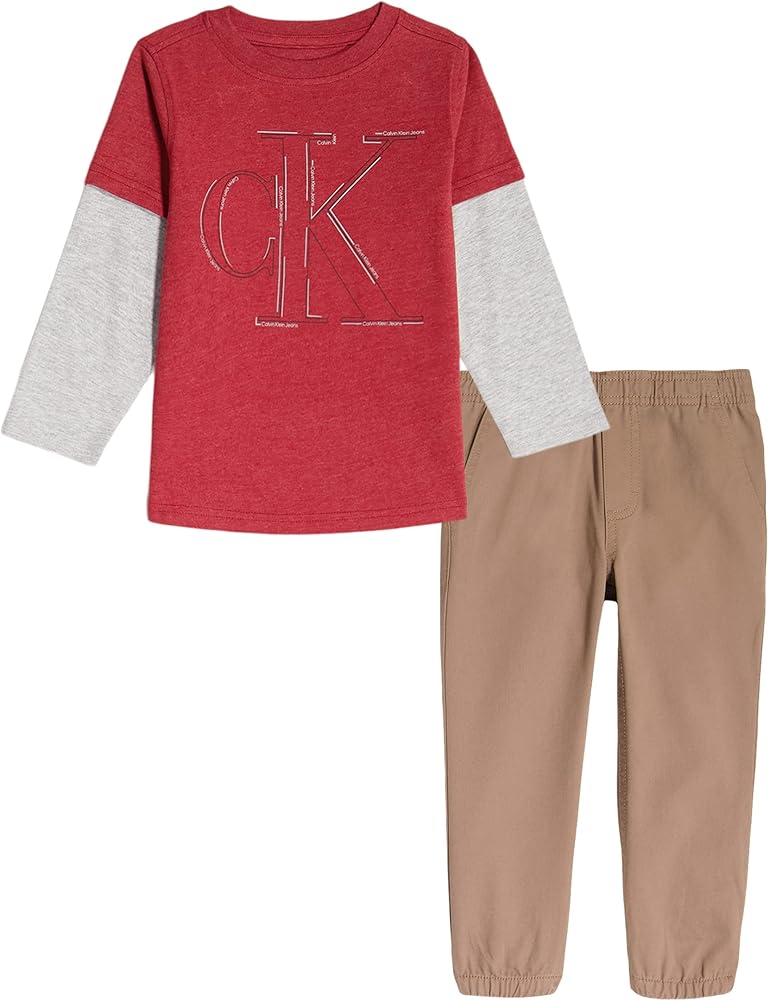 Calvin Klein Baby Boys 2 Pieces Pant Set