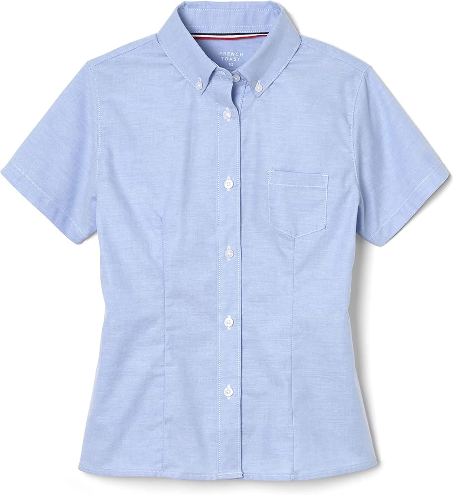 French Toast Girls' Short Sleeve Oxford Shirt