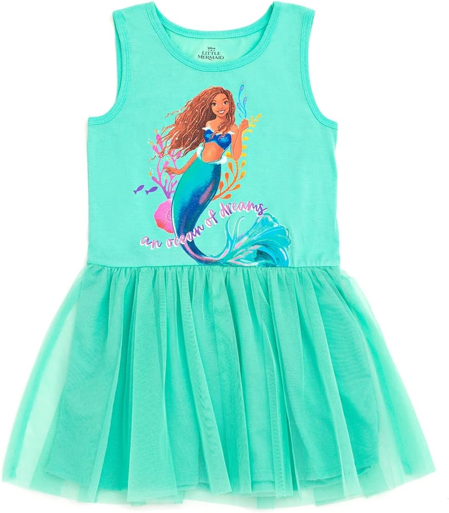 Disney Lilo & Stitch Princess Ariel Girls Tulle Dress Toddler to Big Kid