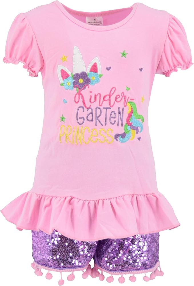 Unique Baby Girls Kindergarten Princess Back to School Outfit