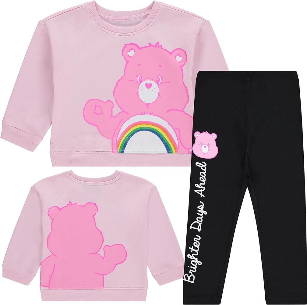 Care Bears Girls Cheer Bear Sweatshirt & Legging 2-piece Bundle SetT-Shirt