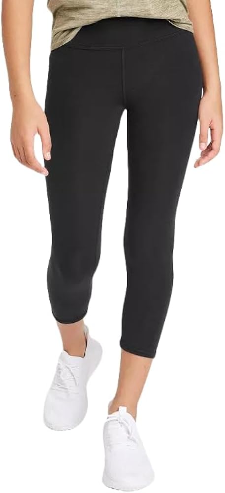 All in Motion Girls' Core Cropped Leggings - (Black, XLarge-14)