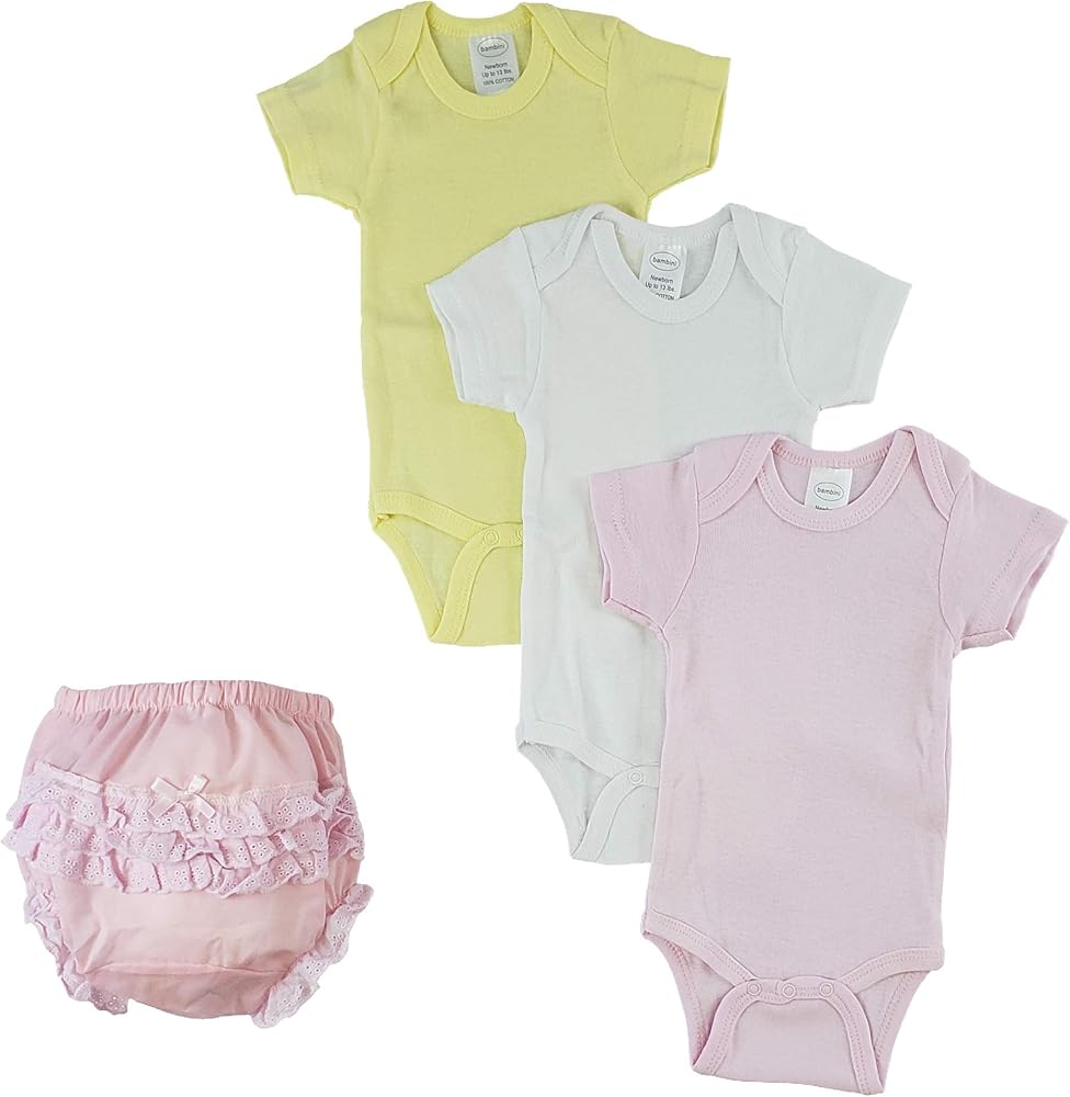 bambini Pink Girl's Onezies and Fancy Pants Underwear