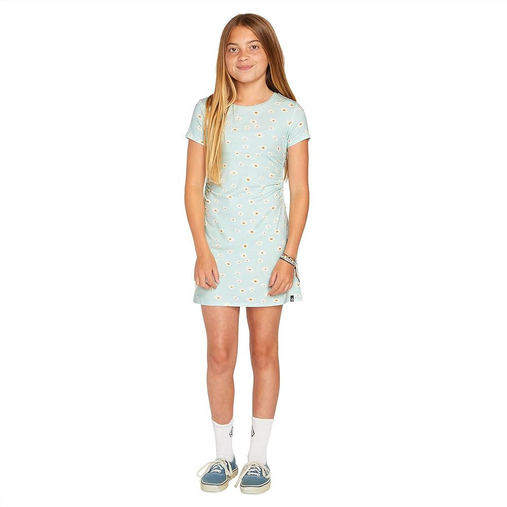 Volcom Girls' One Size Cryptogram Short Sleeve Printed Knit Dress