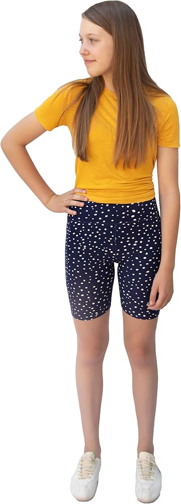 Girls Athletic Pocket Biker Shorts - Buttery Soft Stretchy Youth Short