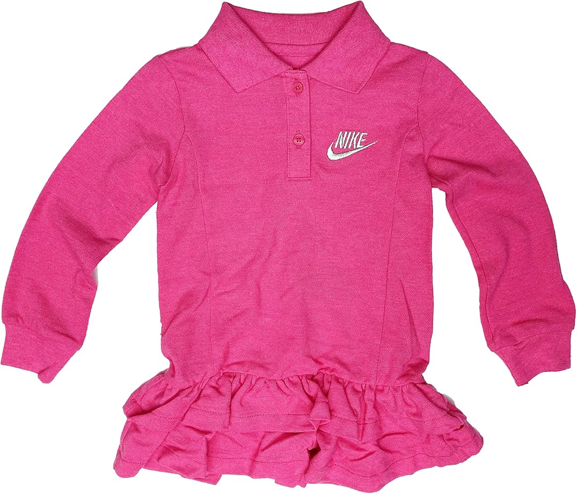 Nike Toddler Girl Long Sleeve Mesh Polo Dress (P(26F355-A5L)/S, 2T)