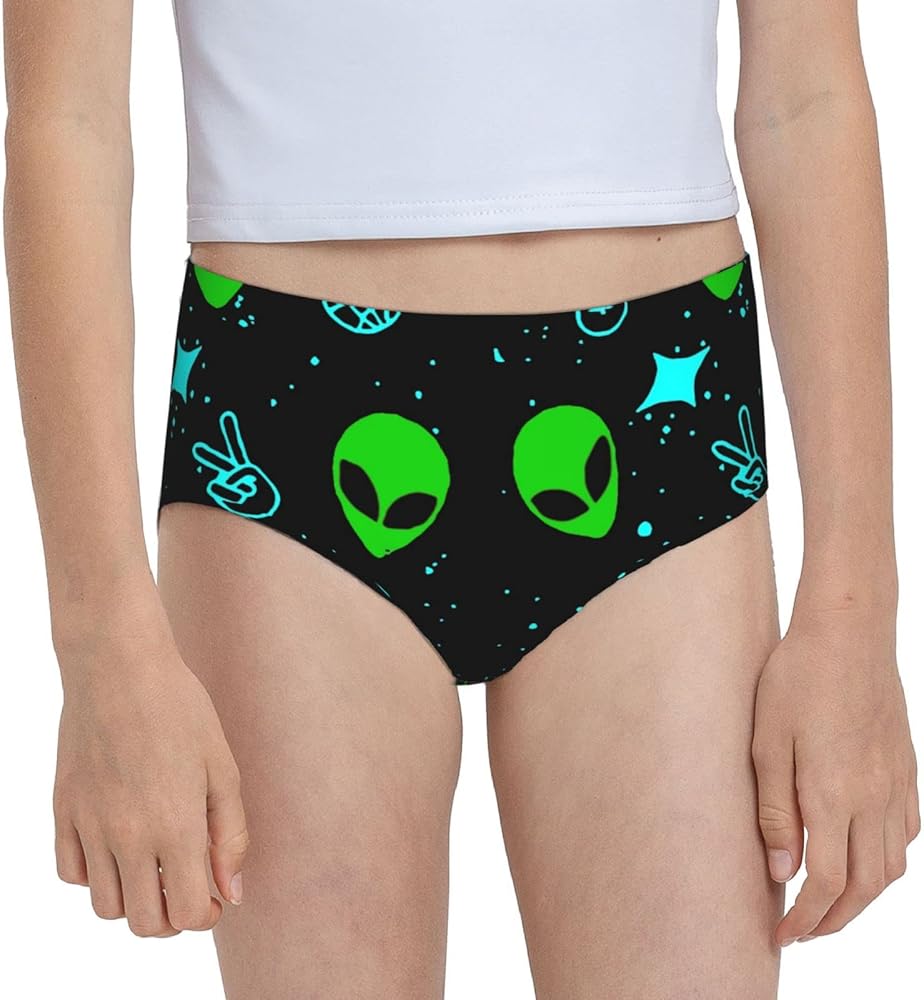 Cotton Underwear Harajuku Punk Alien Girls'Briefs Soft Underpants