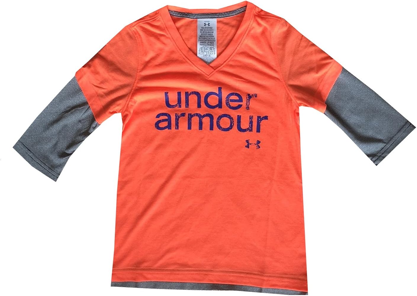 Under Armour Youth Girls 3/4 Sleeve V-Neck T-Shirt