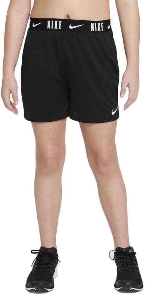 Nike Big Girls Dri-FIT Trophy 6" Training Shorts (Black/White)