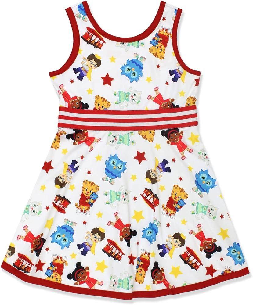 Daniel Tiger Neighborhood Toddler Girls Fit and Flare Ultra Soft Dress