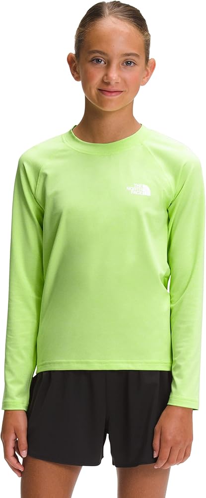 THE NORTH FACE Amphibious L/S Girls Sun Shirt Sharp Green Heather Sz XL