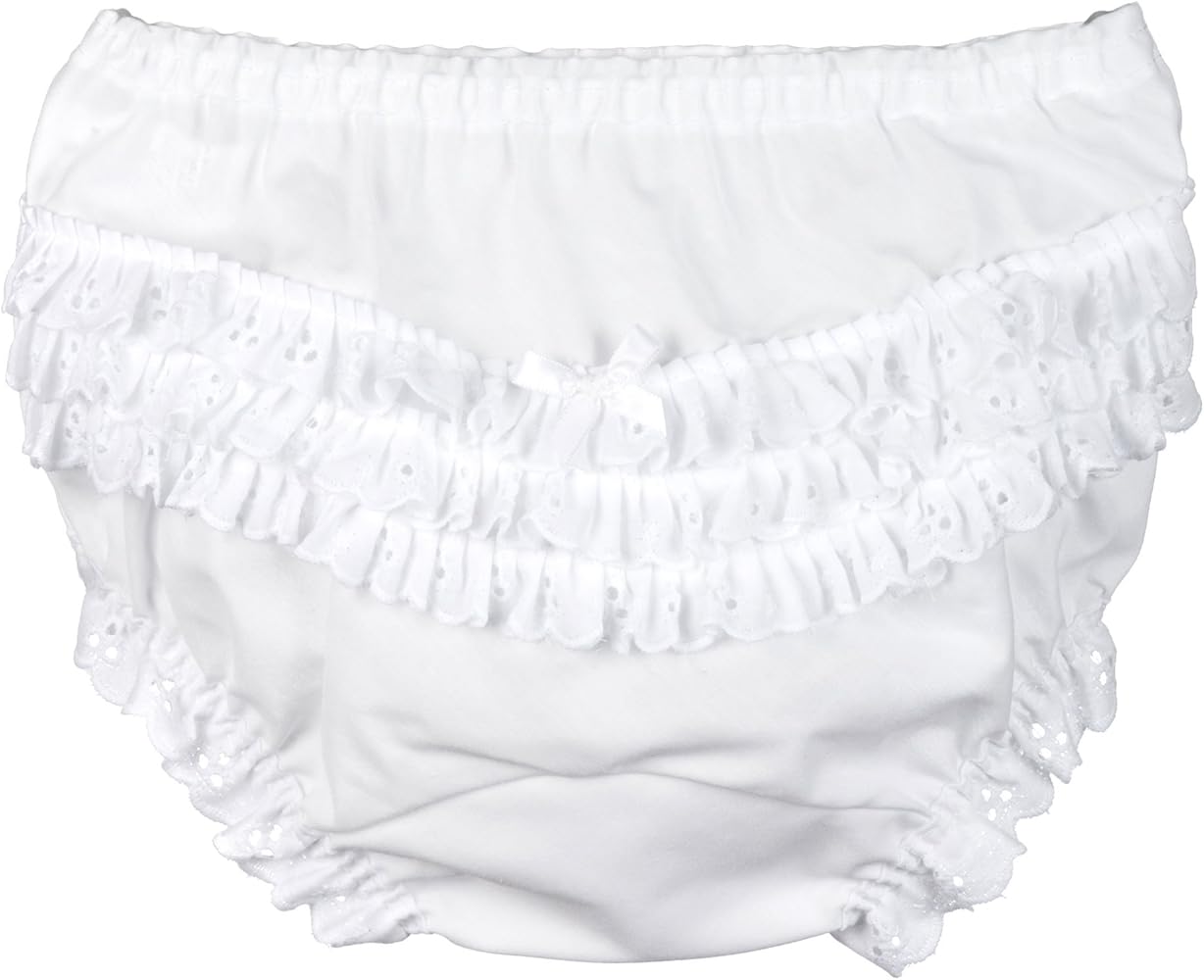 I.C. Collections Little Girls White Batiste Rumba Panties