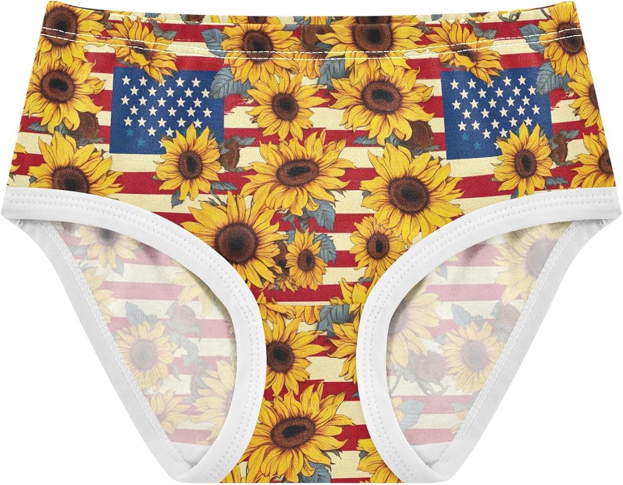 Sunflower American Flag Toddler Girls's Underwear 2T 202b2530