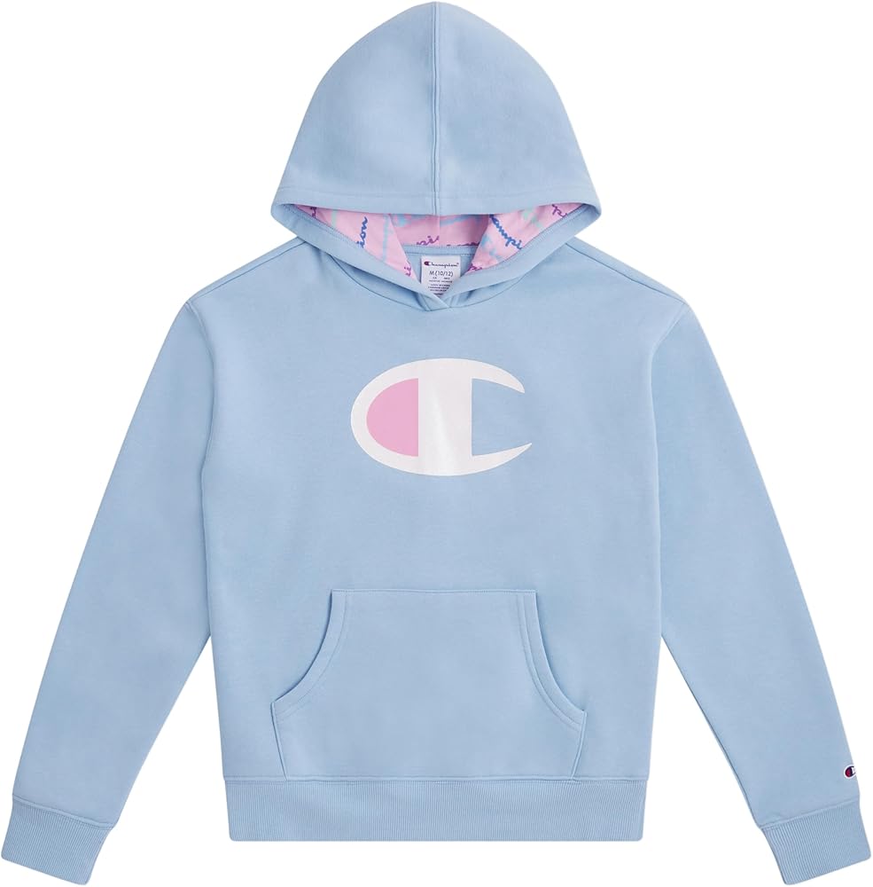 Champion Girls Hoodie for Kids Pullover Sweatshirt For Girls Athletic Sweater