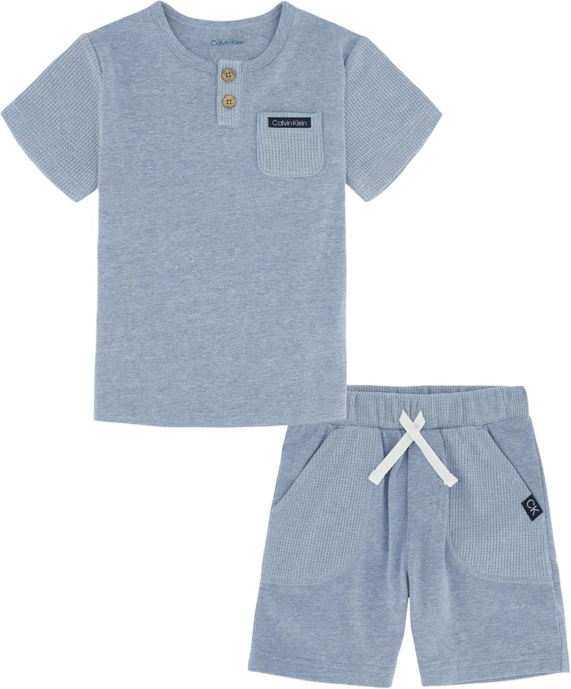 Calvin Klein girls 2 Piece Knit Shorts Set