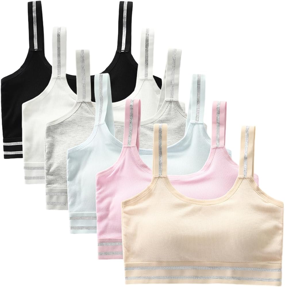 Girls Training Bra Cotton Stretch Seamless Sports Bras