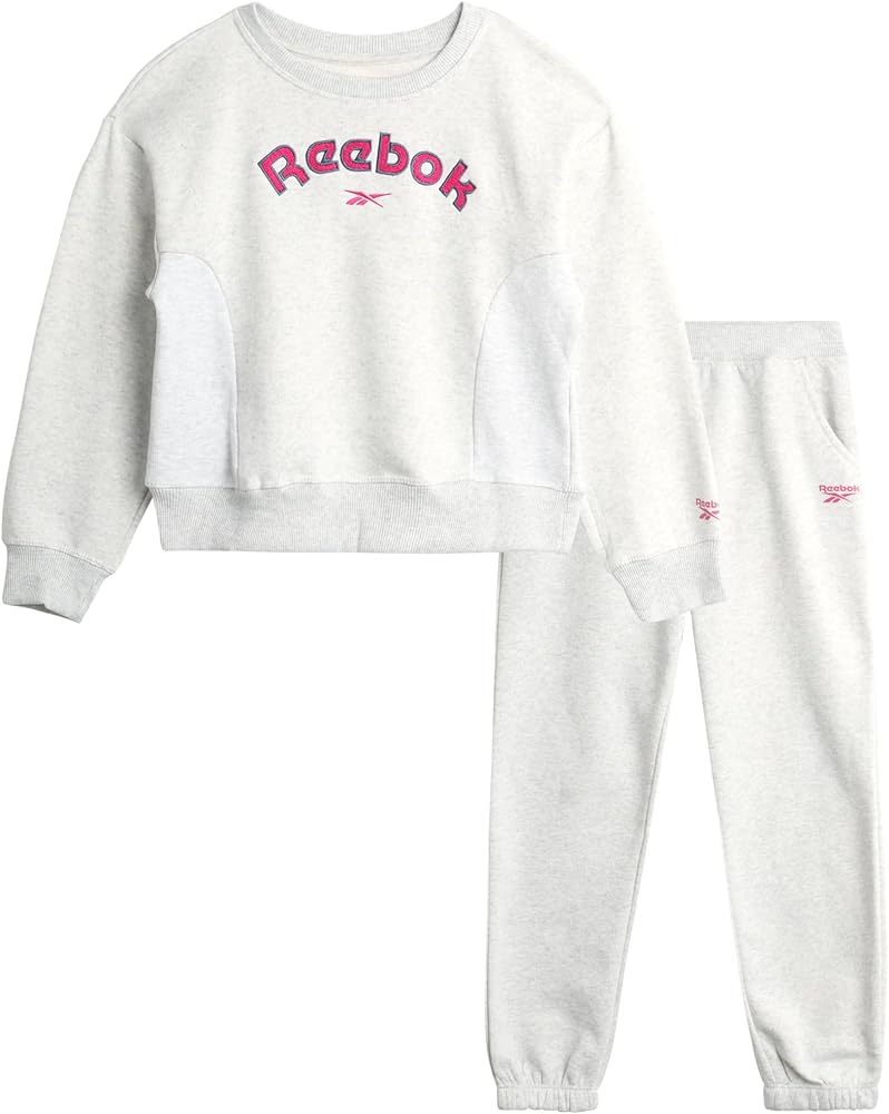 Reebok Girls' Jogger Set - 2 Piece Tie Dye Hoodie and Sweatpants Sweatsuit (Size: 4-12)