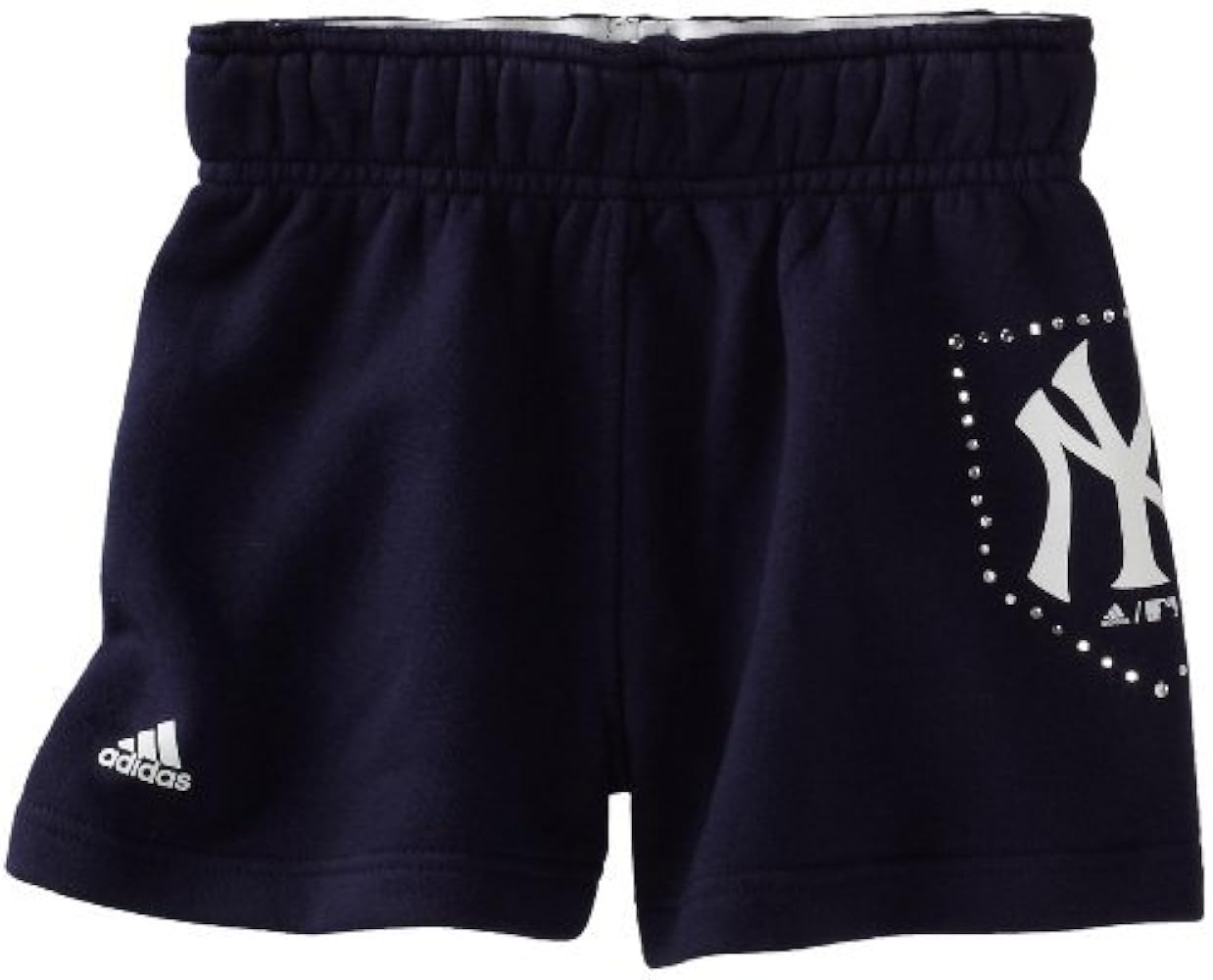 Adidas MLB Big Girls Youth (7-16) New York Yankees Roll-Over Shorts