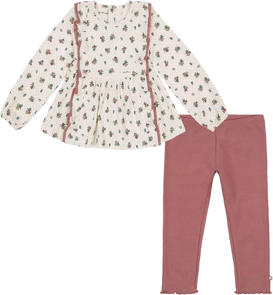 Lucky Brand Baby Girls 2 Piece Tunic & Legging Set