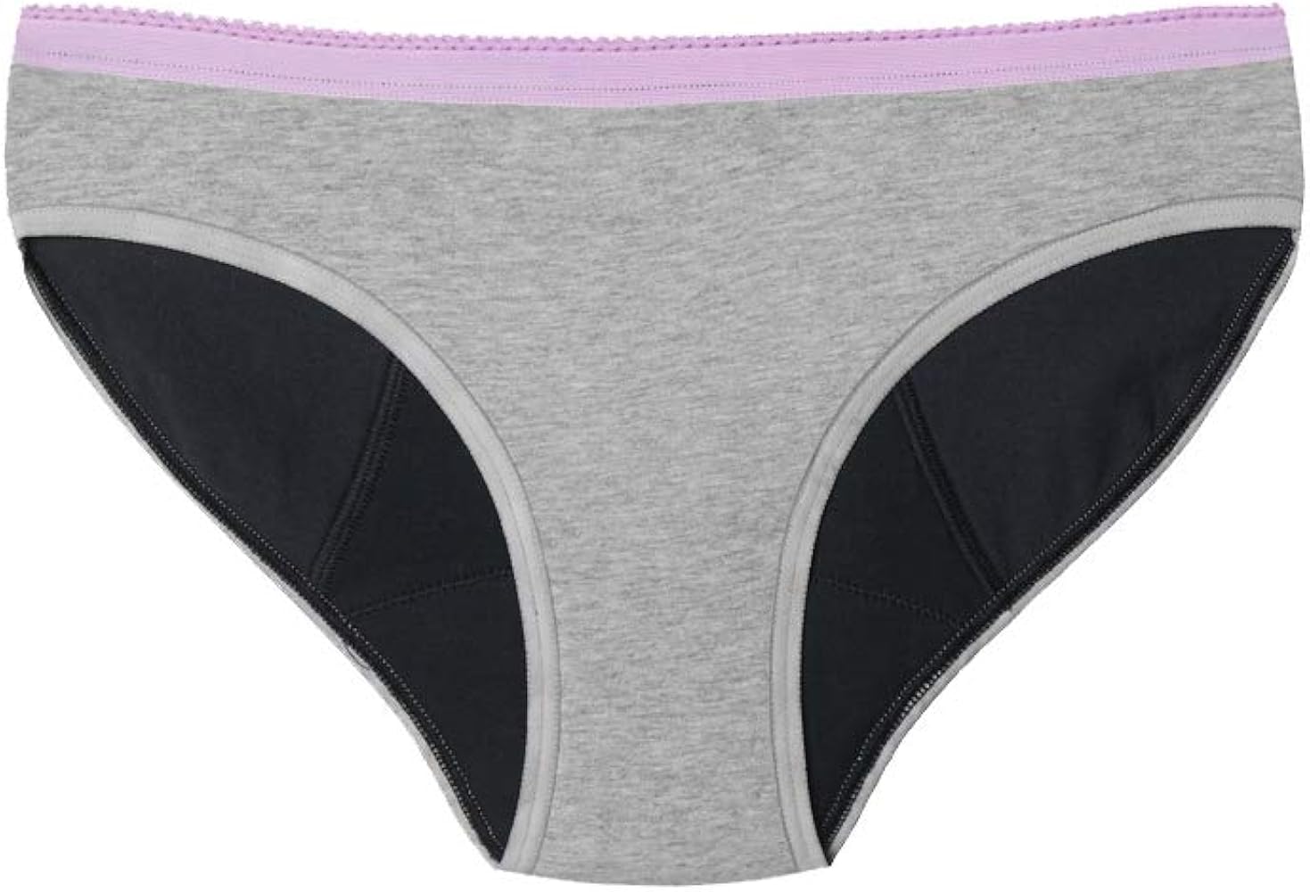 Thinx BTWN) Teen Period Underwear - Bikini Panties, Grey, 9/10 - Super Absorbency