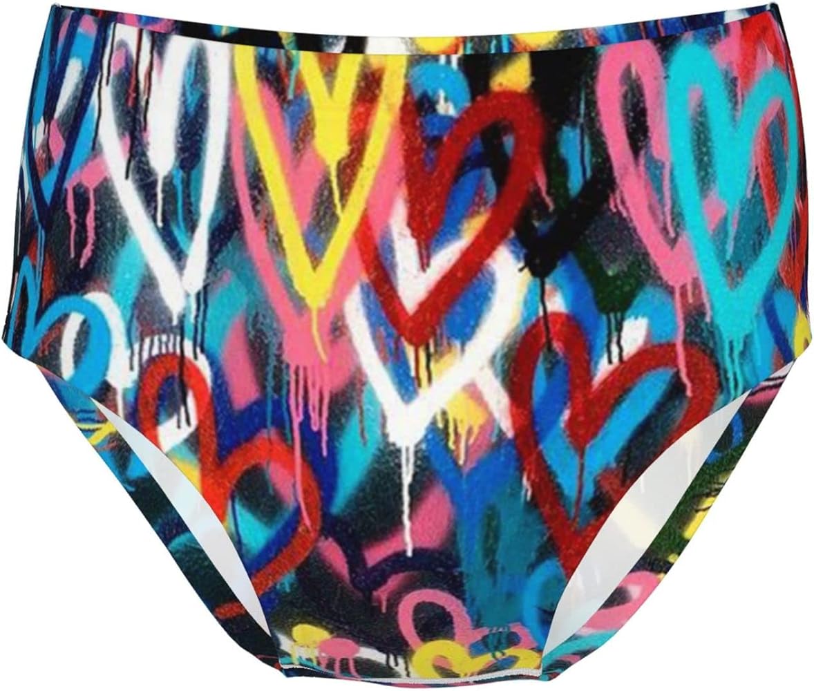 Colorful Hearts Art Girl'S Briefs Child Knickers Toddler Underwear Triangle Underpants Teenager Panties