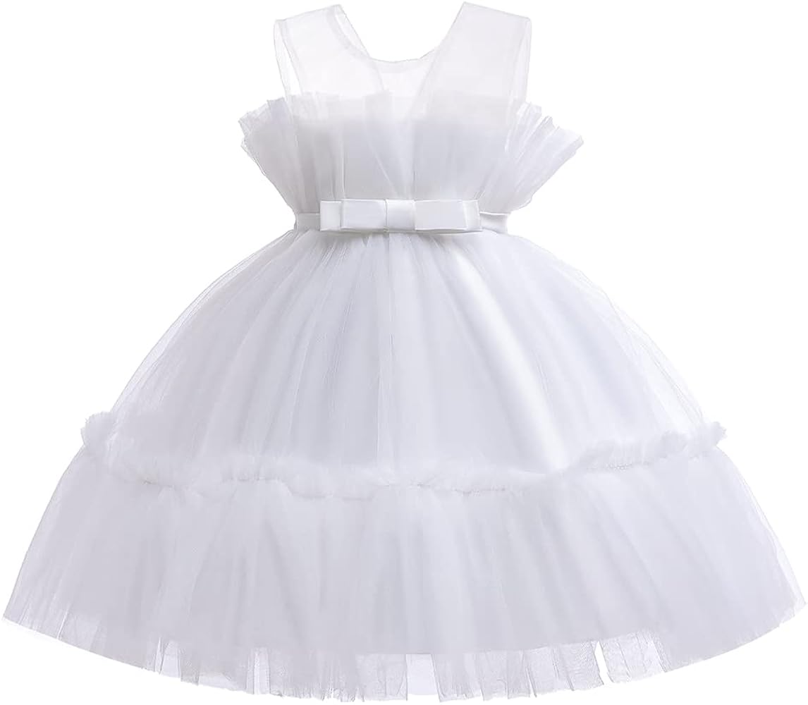 6M-9T Infant Baby Girls Ruffle Ball Gown Party Pageant Lace Dresses