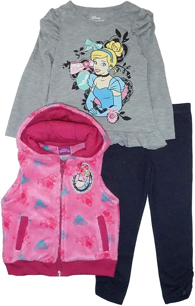 Disney Princess Girls' 3 Piece Cinderella Legging Set