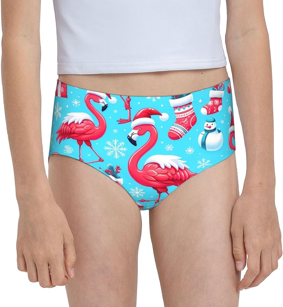 Augenstern Cotton Underwear Christmas-Flamingo-Gift Girls'Briefs Soft Underpants