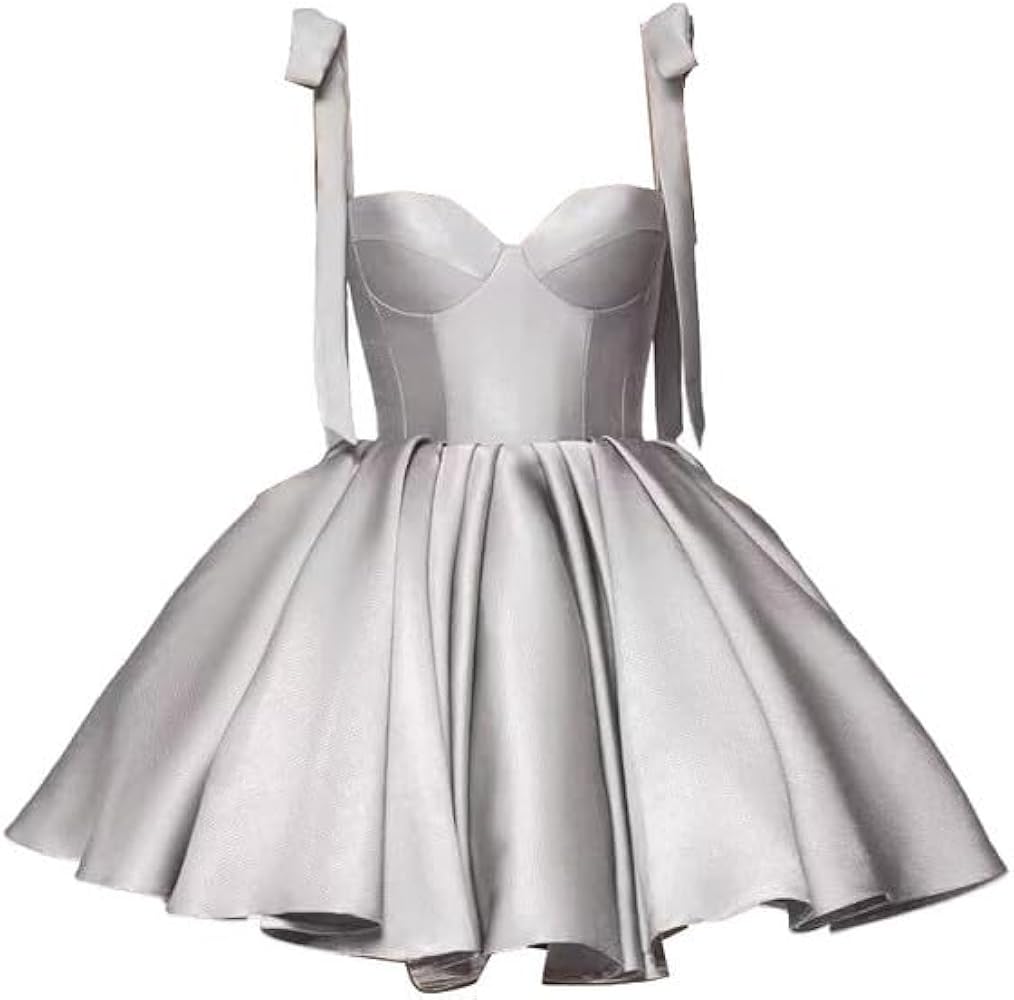 Short Satin Homecoming Dresses for Teens 2024 Ruched Sweetheart A Line Cocktail Party Dress BD488