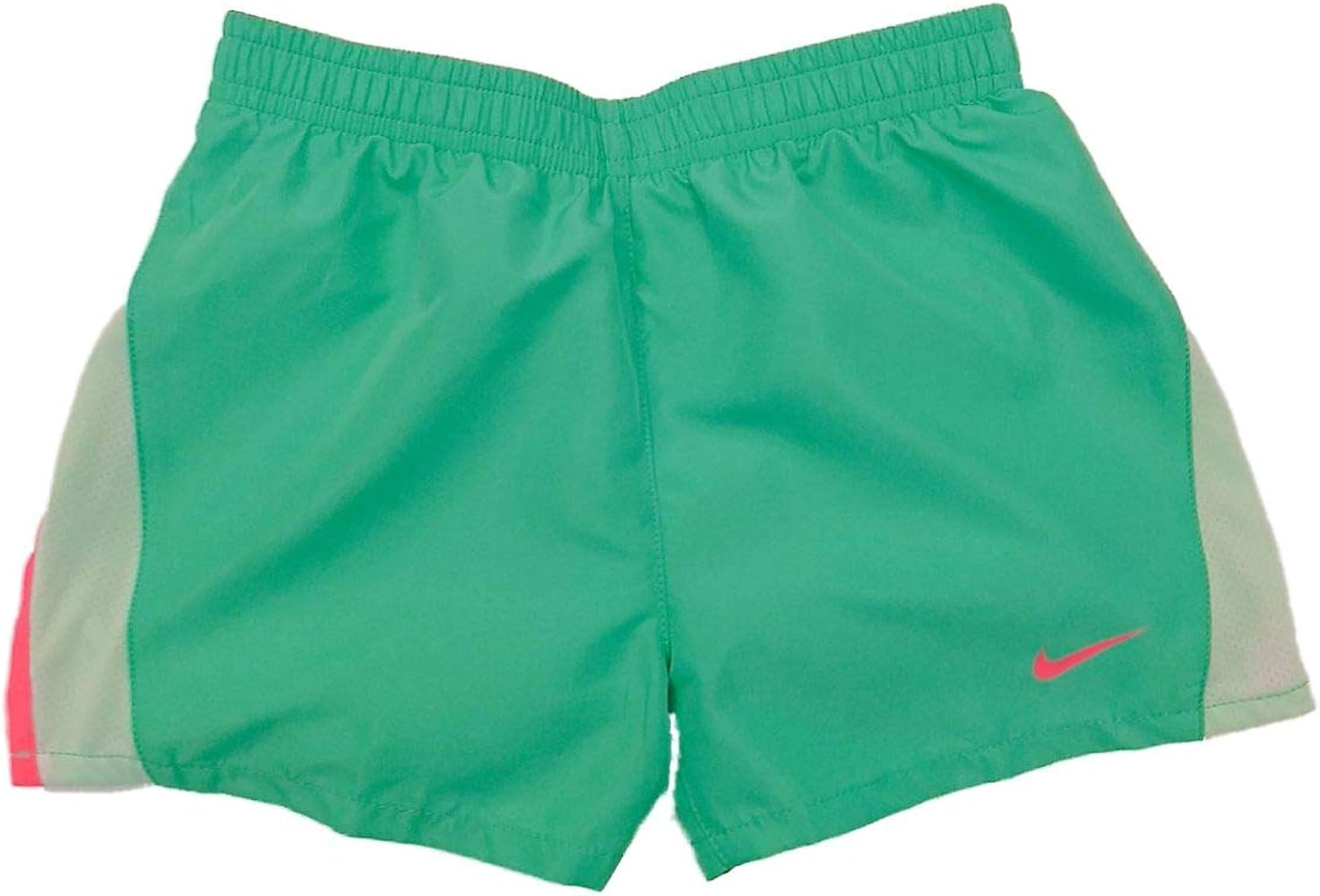 Nike Dry Girls Green & Pink Dri-fit Running Track Athletic Shorts Large (6X)