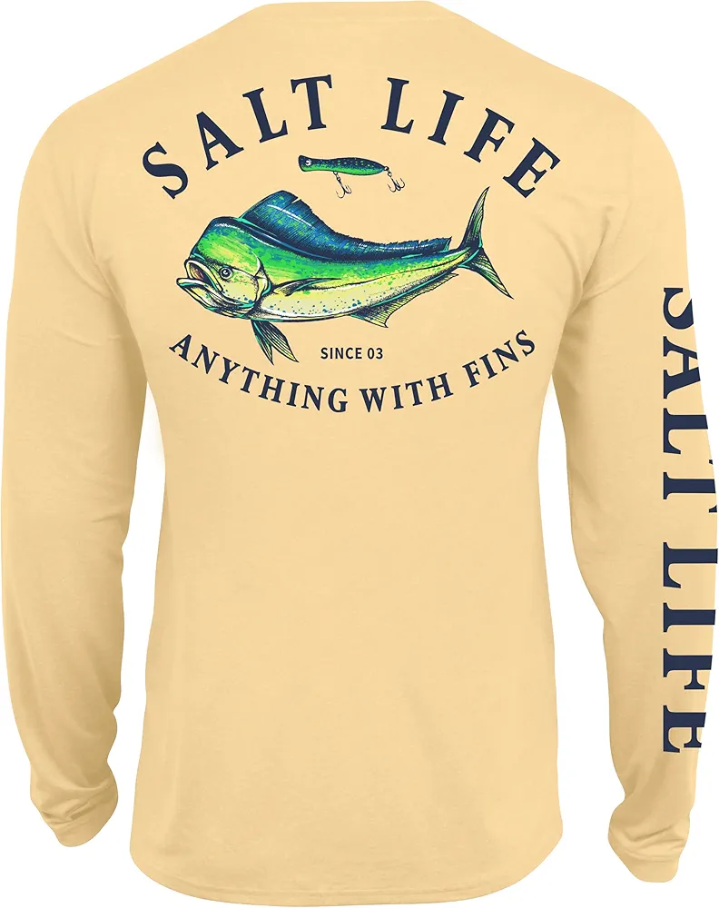 Salt Life Girls' Dorado Motto Youth Long Sleeve Performance Tee