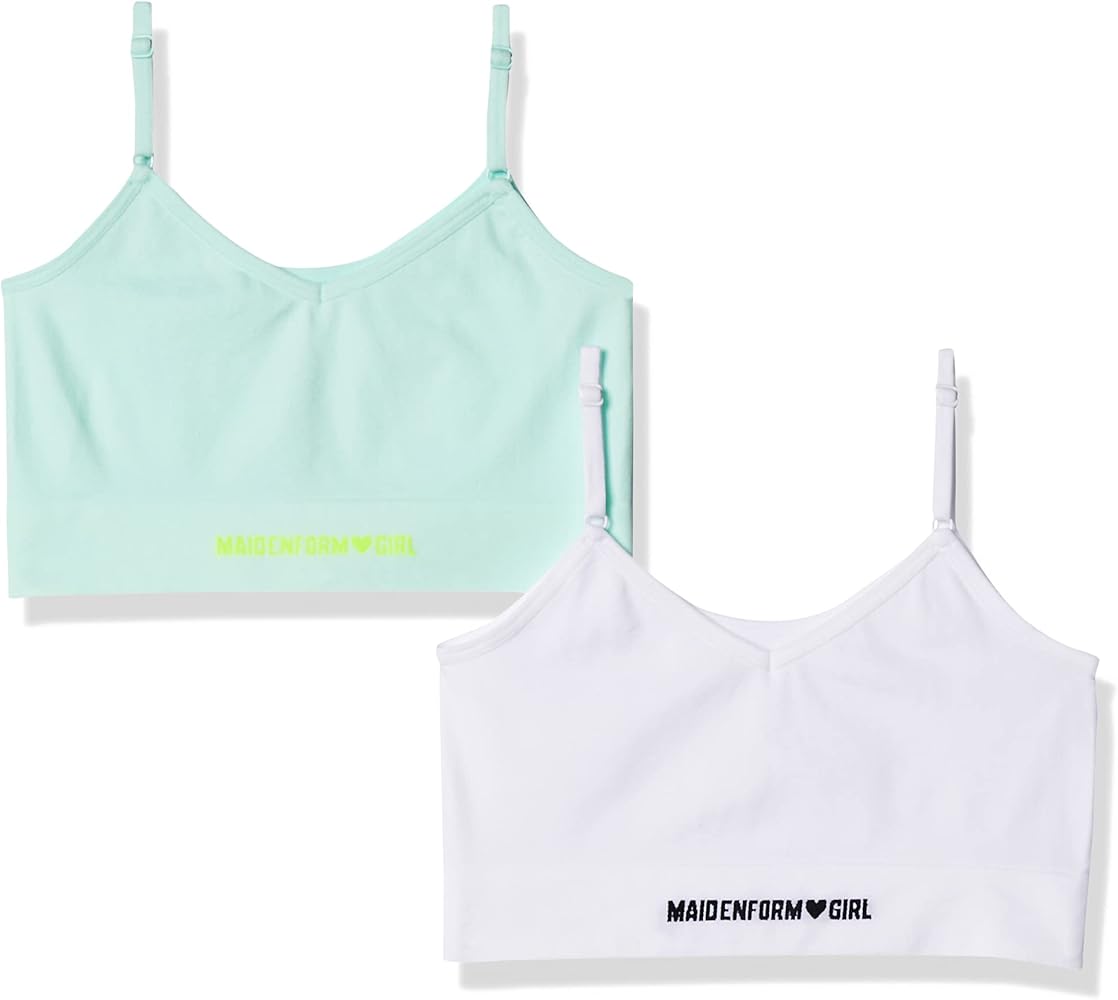 Maidenform Girls' Comfort Brami Bralette, 2 Pack