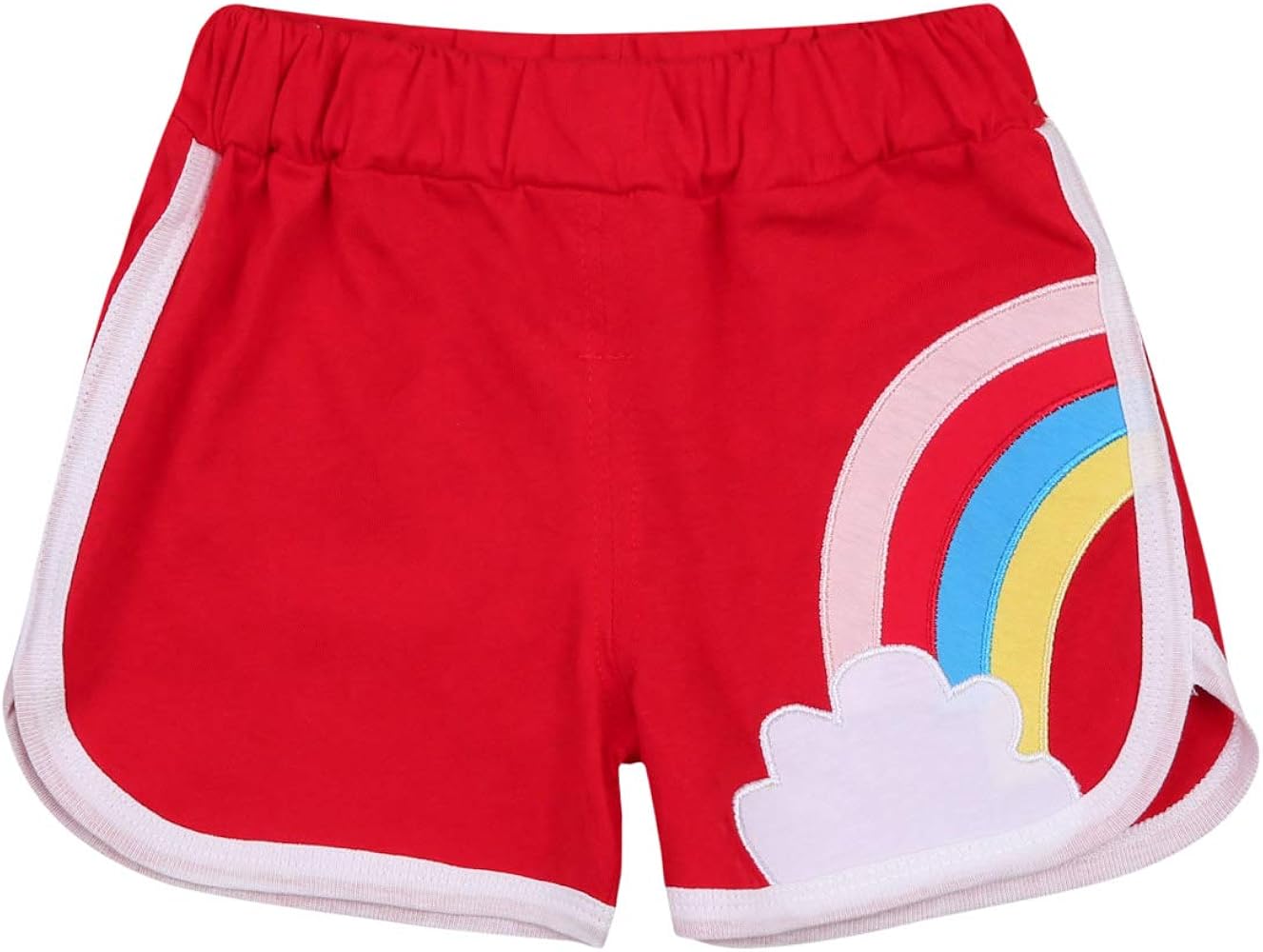 Toddler Little Girl Rainbow Shorts Girls Athletic Workout Dolphin Shorts for Running GYM Beach Sports