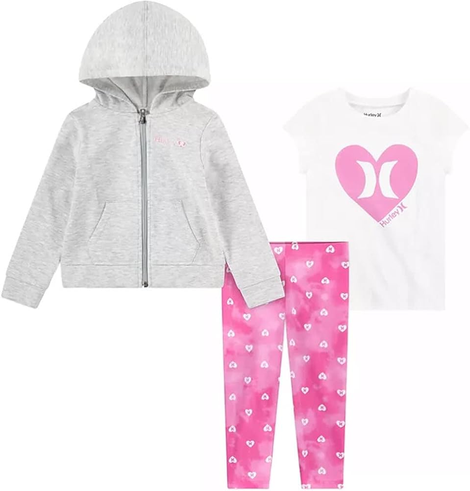 Hurley Toddler Girls' 3 Piece Solar Fleece Set