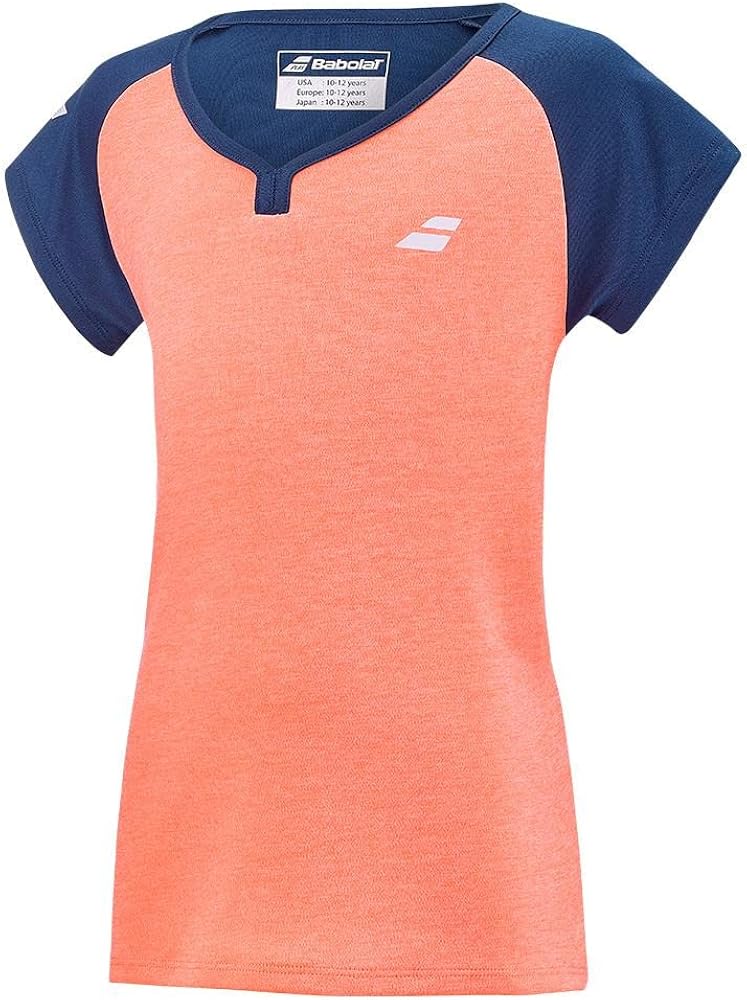 Babolat Girls` Play Cap Sleeve Tennis Top Fluo Strike