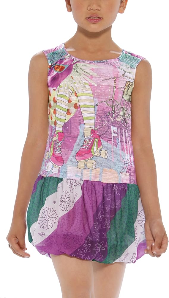 Desigual Big Girls' Roller Skate Flouncy Dress