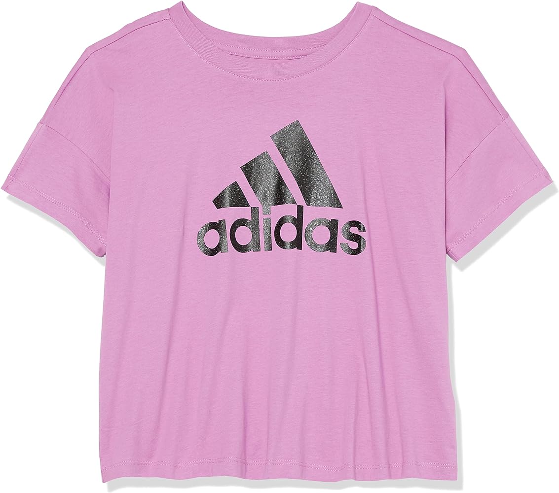 adidas Girls' Short Sleeve Loose Fit Tee