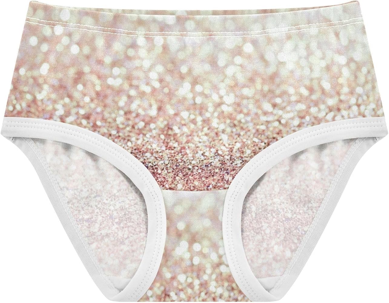 Aflyko Girls' Briefs Glitter Silver Pink Baby Panties Kids Underwear