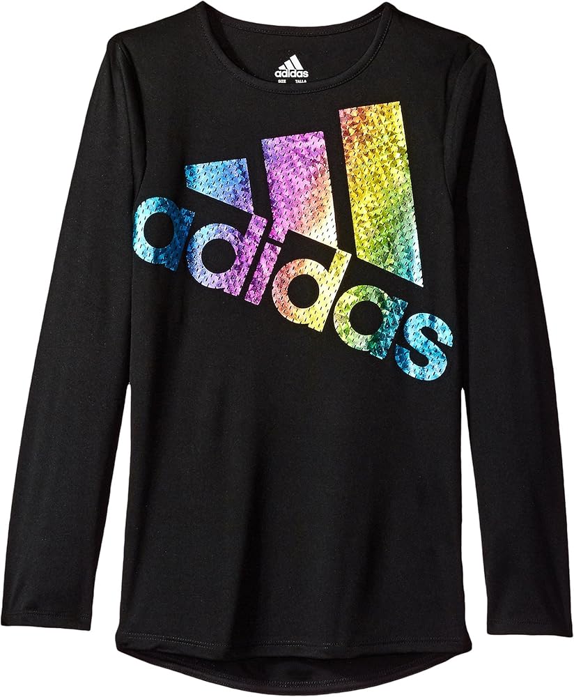 adidas Girls' Long Sleeve Girly Tee Shirt