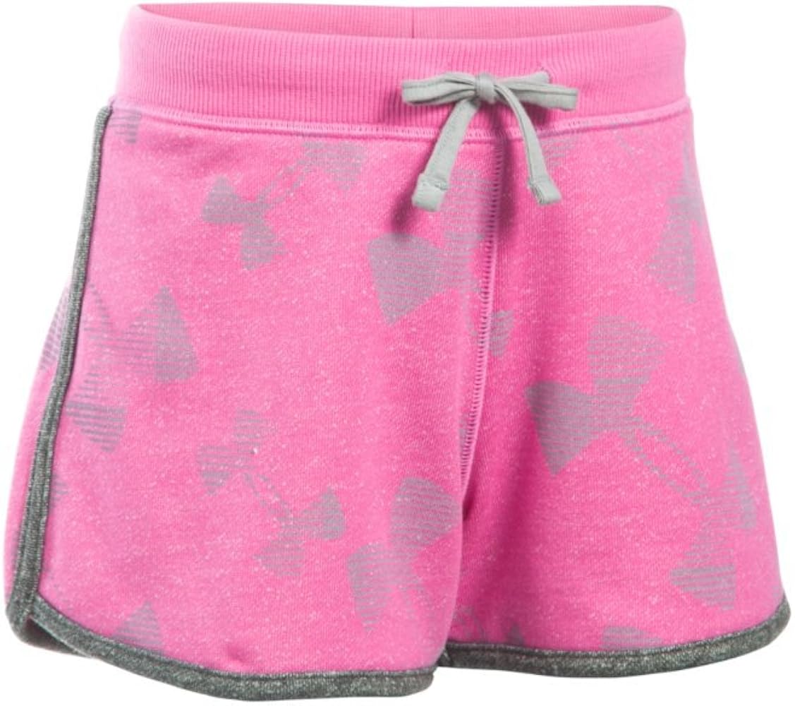 Under Armour Girls' UA Kaleidalogo Short LG (14-16 Big Kids) X One Size Pink Essence