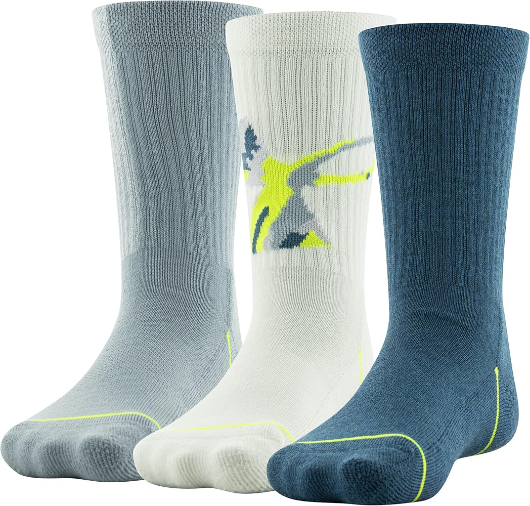 Under Armour Kids' Phenom Crew Socks, 3-Pairs