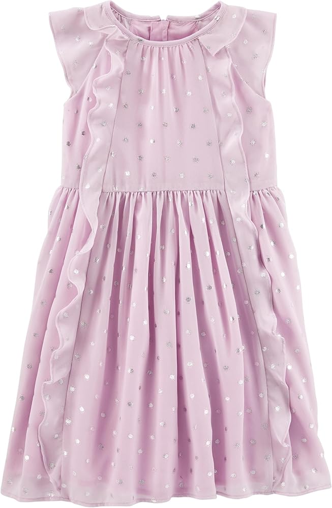 OshKosh B'Gosh Girls' Dress (14, Purple/Metallic Polka Dot)