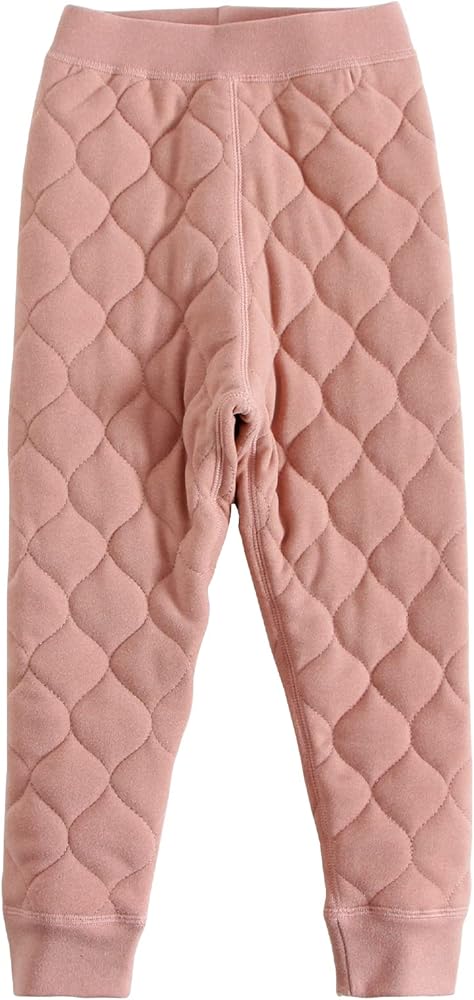 Boys' Girls' Quilted Long Johns Thermal Bottom Underwear Base Layer Pants Insulated for Outdoor Ski Warmth