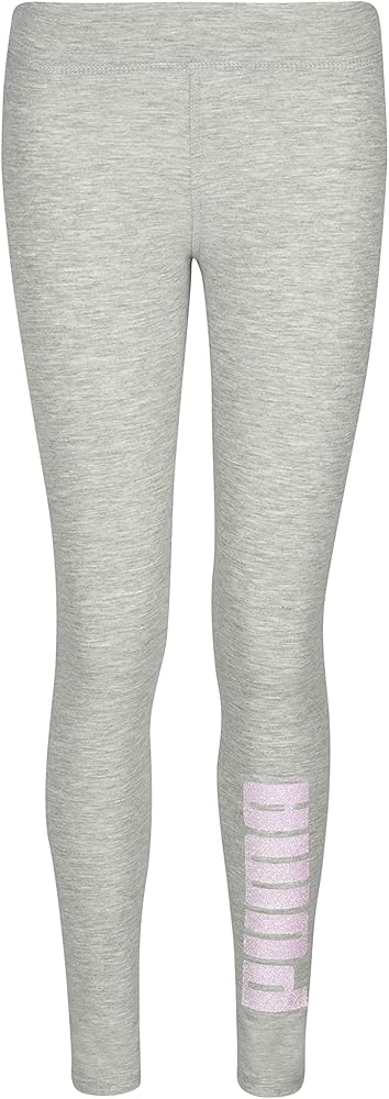 PUMA Girls' Big Graphic Logo Cotton Legging